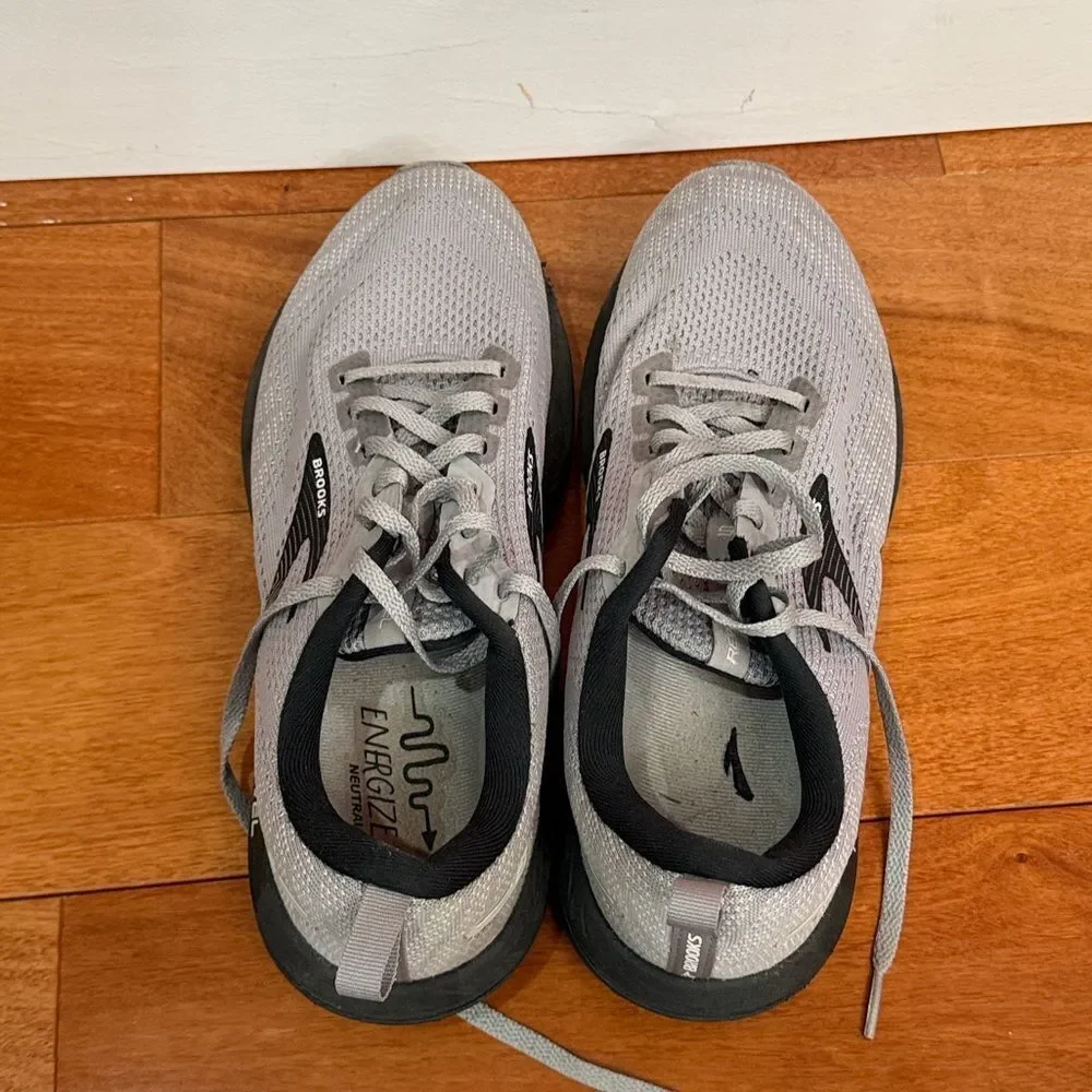 Brooks Revel‎ 6 Mens Energize Neutral Alloy Primer Grey Athletic Sneakers Size 8